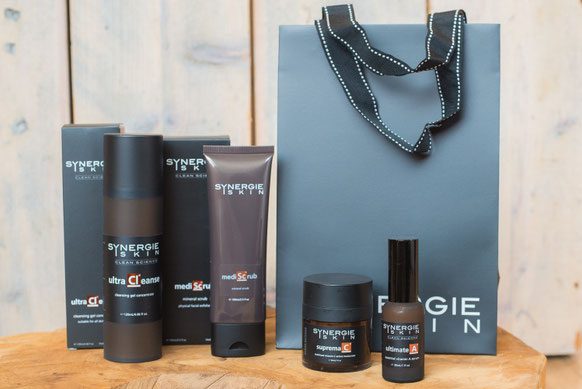 Producten van Synergie Skin, verkrijgbaar bij Schoonheidssalon Dorien-Rijen
